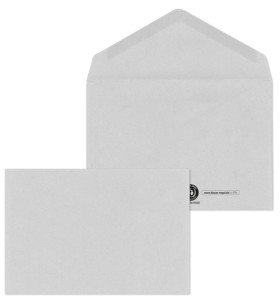 enveloppes C6 médias courrier, naßklebend, recyclage gris