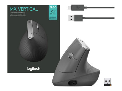 Logitech : MX VERTICAL ADV ERGONOMIC MOUSE GRAPHITE - EMEA