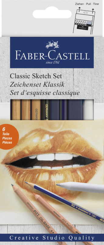 FABER-CASTELL Kit pour dessin KLASSIK, 6 pièces