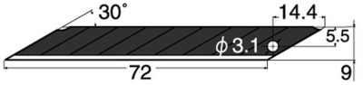 Lames de rechange Cutter NT BA-53P, 9 mm, noir