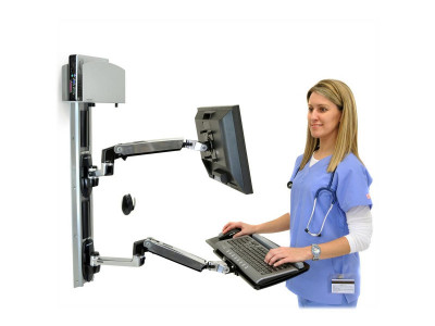 Ergotron : LX WALL MOUNT LCD ! KEYBOARD + UNIVERSAL CPU HOLDER ALUMINIUM