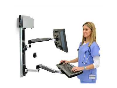 Ergotron : LX WALL MOUNT LCD ! KEYBOARD + UNIVERSAL CPU HOLDER ALUMINIUM