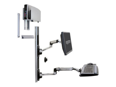 Ergotron : LX WALL MOUNT LCD ! KEYBOARD + UNIVERSAL CPU HOLDER ALUMINIUM