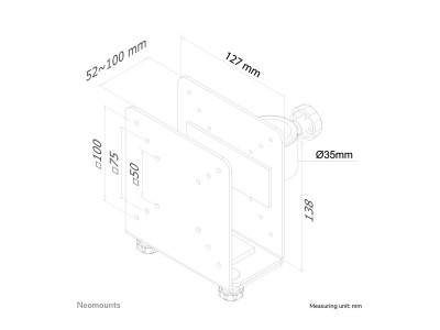 NewStar : THIN CLIENT HOLDER pour FPMA-D93 SILVER