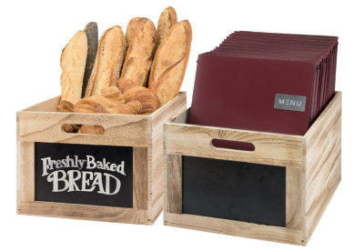 boîte en bois Securit Tableau Caddy, avec 2 surfaces de tableau noir