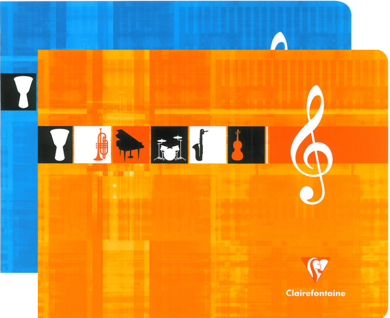 Clairefontaine Cahier de Musique, 170 x 220 mm à l'italienne