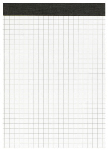 LANDRÉ Bloc-notes sans couverture, A6, 50 feuilles,quadrillé