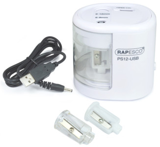 RAPESCO électrique double aiguiseur PS12 USB, blanc