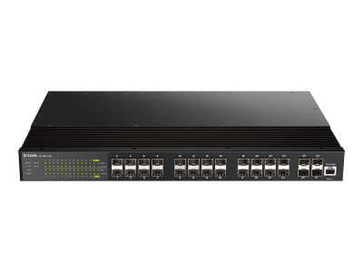 D-Link : 24 PORTS SFP+ 4 PORT 10G SFP+ avec SINGLE AC INPUT