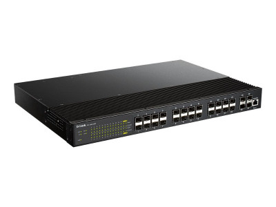 D-Link : 24 PORTS SFP+ 4 PORT 10G SFP+ avec SINGLE AC INPUT