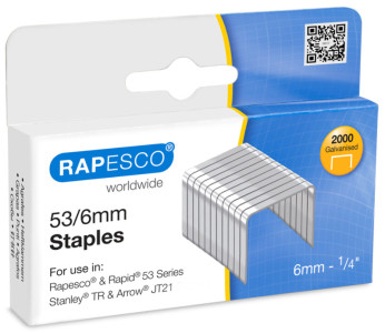 agrafes RAPESCO 53/6, galvanisé, 5000