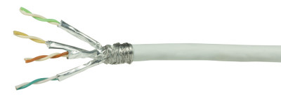 Câble d'installation LogiLink, Cat 6, S / FTP, 50m, blanc