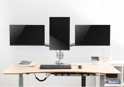 LogiLink bras TFT / LCD moniteur, en aluminium, en 3 fois, de l'argent