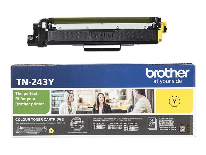 Brother TN-243Y Toner Jaune 1000 pages pour DCP-L3510CDW DCP-L3550CDW