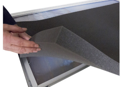partition Paperflow écran facile, surface textile, noir