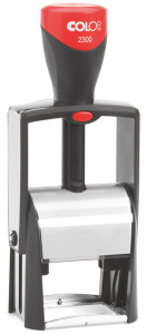 timbre texte COLOP classique 2300, 7 en ligne, avec un bon