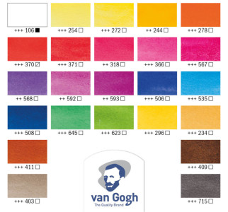 ROYAL TALENS Peinture aquarelle Van Gogh, kit de 24,