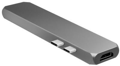 LogiLink USB C 7-en-1 multifonction avec moyeu PD, gris