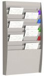 Paperflow Porte-brochure mur 20 compartiments, portrait A4, noir