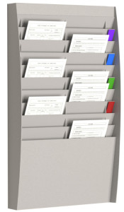 Paperflow Porte-brochure mur 20 compartiments, portrait A4, gris
