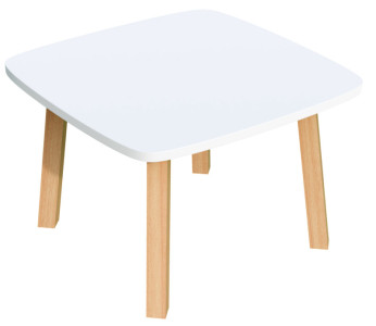 Table Paperflow WOODY, vert en bois massif,