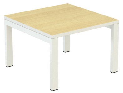 Table Paperflow EasyDesk, carré, blanc / blanc