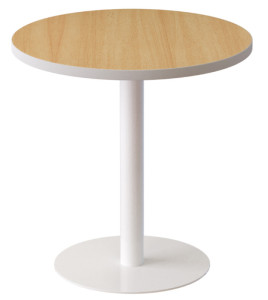 Table Paperflow EasyDesk, Diamètre: 600 mm, blanc