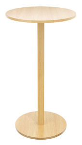 boisé Paperflow de table de barre, diamètre 600 mm, jaune / hêtre