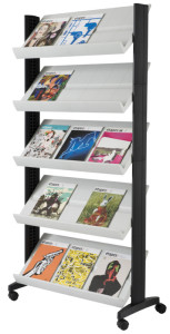 Paperflow Porte Brochure Uno affiche facile, 5-bin, gris