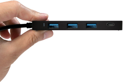 LogiLink Flat Hub USB 3.0 avec connexion USB 3.1 C Gen1