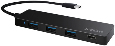LogiLink Flat Hub USB 3.0 avec connexion USB 3.1 C Gen1