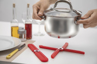 WEDO Dessous de plat design en silicone, pliable, rouge WEDO Dessous de plat design en silicone, pliable, rouge