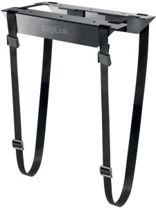 LogiLink système de ceinture de support d'unité centrale, en acier, noir