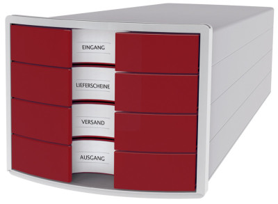 HAN Module de classement IMPULS 2.0, 4 tiroirs, gris clair /