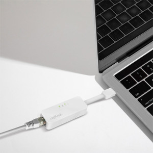 LogiLink USB 2.0 adaptateur Fast Ethernet RJ45, blanc