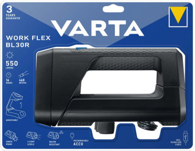 VARTA Lampe de travail rechargeable 