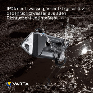 VARTA Lampe de travail rechargeable 