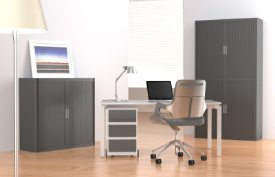 PAPERFLOW Armoire à rideau easyOffice, 4 étagères