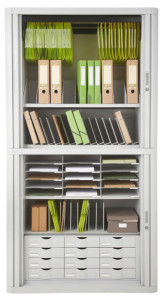 PAPERFLOW Armoire à rideau easyOffice, 4 étagères