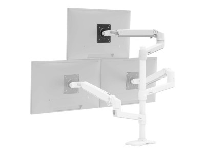 Ergotron : LX DUAL STACKING ARM. extension et COLLAR KIT. BRIGHT WHITE