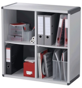 PAPERFLOW Etagère, 4 casiers, gris / anthracite