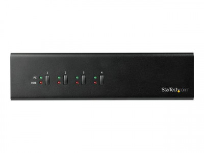 Startech : 4 PORT DUAL MONITOR DVI KVM SWITCH - USB 3.0 HUB TAA COMP