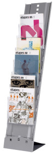 PAPERFLOW Porte-brochures sur pied PLIO, 7 compartiments