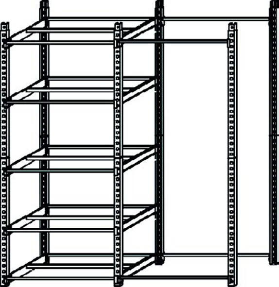 PAPERFLOW Etagère de stockage RANG'ECO, élément d'extension