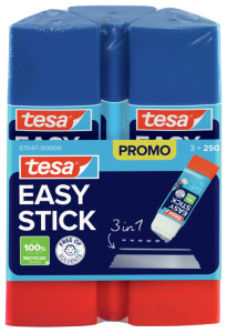 tesa ÉcoLogo facile Bâton Klebestift, Promo-Pack 3 x 25 g