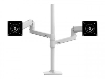 Ergotron : LX DUAL STACKING ARM TALL POLE BRIGHT WHITE TEXTURE
