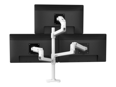 Ergotron : LX DUAL STACKING ARM TALL POLE BRIGHT WHITE TEXTURE