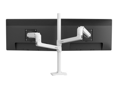 Ergotron : LX DUAL STACKING ARM TALL POLE BRIGHT WHITE TEXTURE