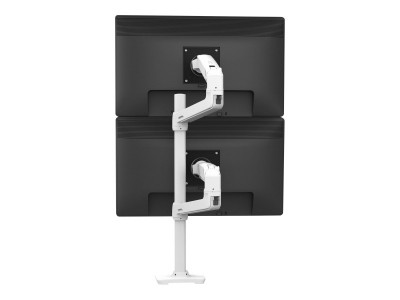 Ergotron : LX DUAL STACKING ARM TALL POLE BRIGHT WHITE TEXTURE