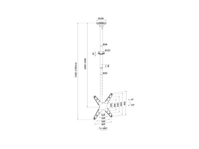 NewStar : NEWSTAR FLAT SCREEN CEILING MOUNT